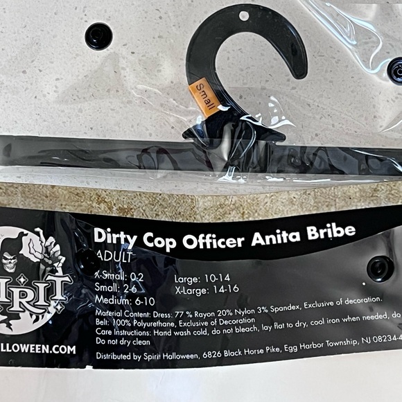 Spirit Women’s Dirty Cop Officer Anita Bribe Police Halloween Costume Small 2-6 - Picture 15 of 15